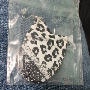 Leopard Print Teardrop Earrings